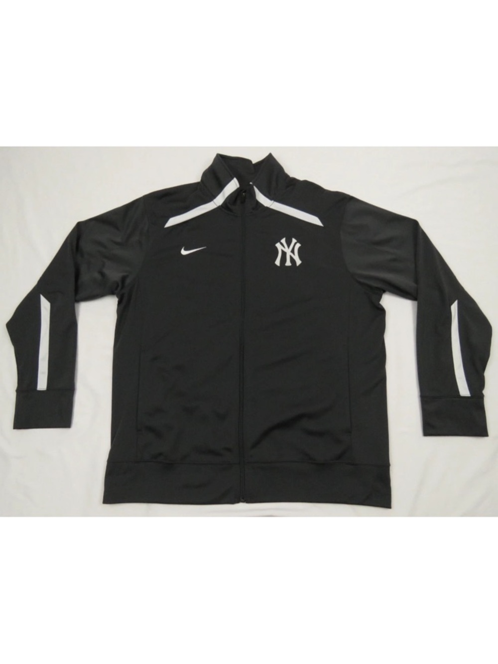 NWOT New York Yankees Baseball MLB Nike Authentic Gray Full Zip Track Jacket L